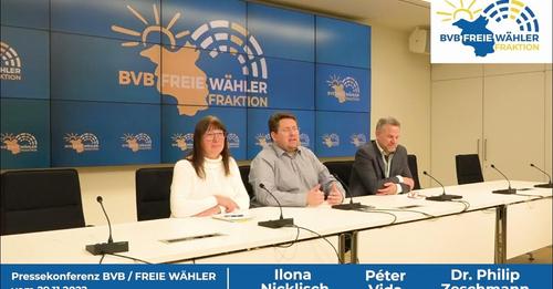 Pressekonferenz vom 29.11.2022 – BVB / FREIE WÄHLER Fraktion fordert für Kinder mehr Kitaplätze, mehr Erzieher und kostenloses Mittagessen per Gesetz